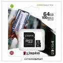 KINGSTON CANVAS SELECT PLUS 64 GB MICROSD CLASE 10