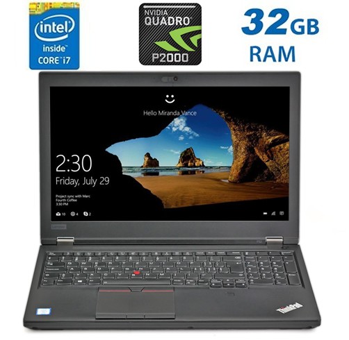 Lenovo ThinkPad P52-  i7 8850H -Quadro P2000-32gb-ssd