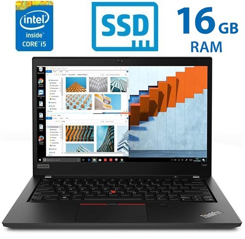 LENOVO THINKPAD T490 -  CORE I5 8265U - 16GB-SSD - 14''