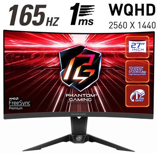 1 OU-MT2403-29853 Asrock PG27Q15R - 27" - Curved - 2K - 165Hz - 1ms - Imagen 1